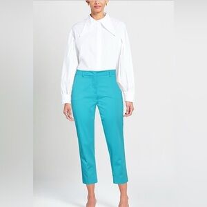 MaxMara Weekend Turquoise Cropped Pants Retail $245